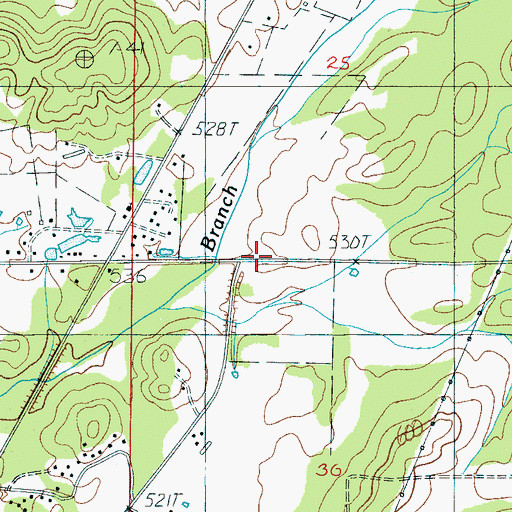 Topographic Map of Autreys (historical), AL