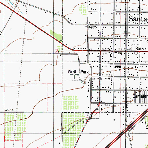 Topographic Map of West Park, UT