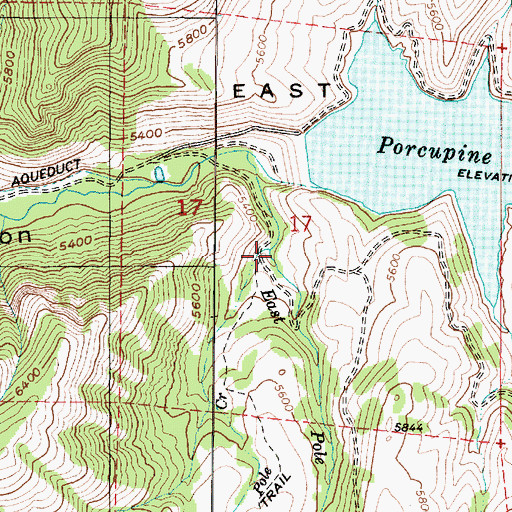 Topographic Map of West Pole Creek, UT