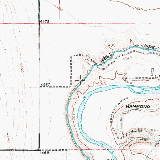 Topographic Map of West Side Canal, UT