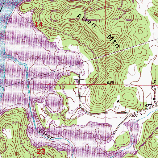 Topographic Map of Bakers Harbor, AL