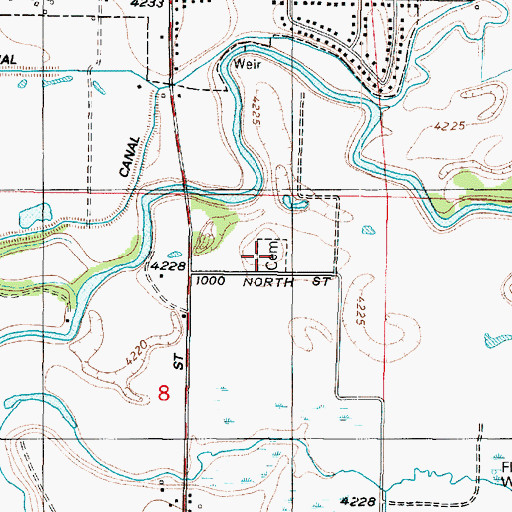 Topographic Map of West Weber-Taylor Cemetery, UT