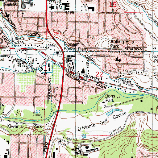 Topographic Map of Western Canal, UT