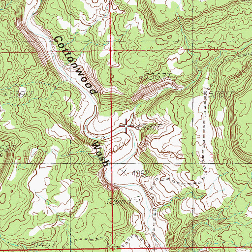 Topographic Map of Westwater Creek, UT