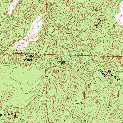 Topographic Map of Wet Hollow, UT