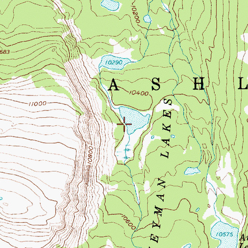 Topographic Map of Weyman Lakes, UT