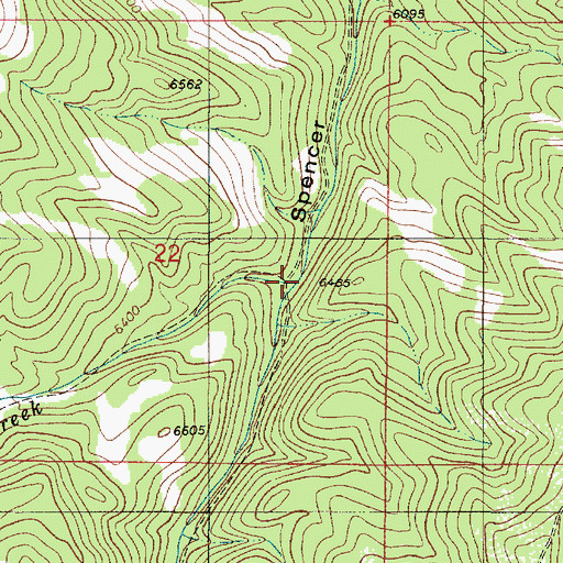 Topographic Map of Wheat Grass Creek, UT