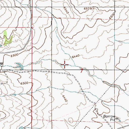 Topographic Map of Wheatgrass Hollow, UT