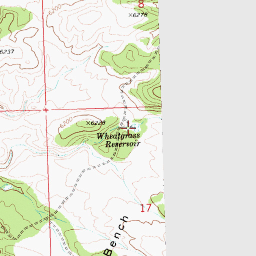 Topographic Map of Wheatgrass Reservoir, UT