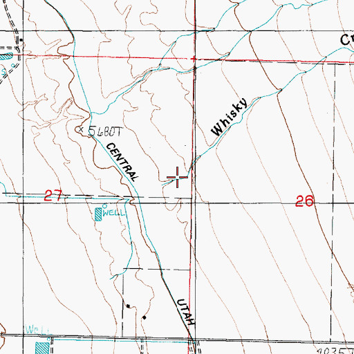 Topographic Map of Whisky Creek, UT