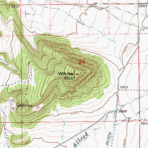 Topographic Map of White Hill, UT