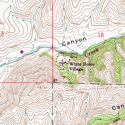 Topographic Map of White Horse Village, UT