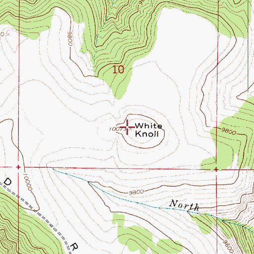 Topographic Map of White Knoll, UT