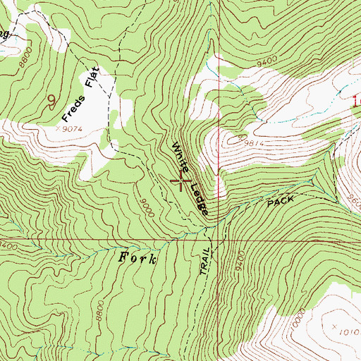 Topographic Map of White Ledge, UT