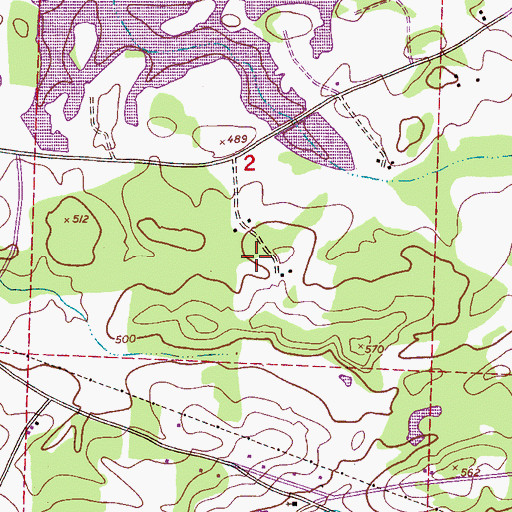 Topographic Map of Binghamtown, AL