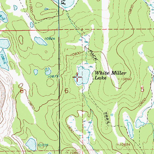 Topographic Map of White Miller Lake, UT