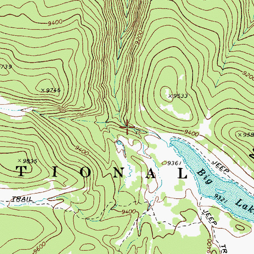 Topographic Map of White Pine Creek, UT