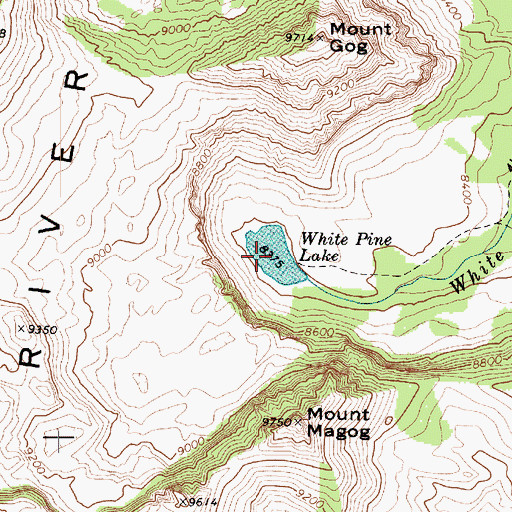 Topographic Map of White Pine Lake, UT
