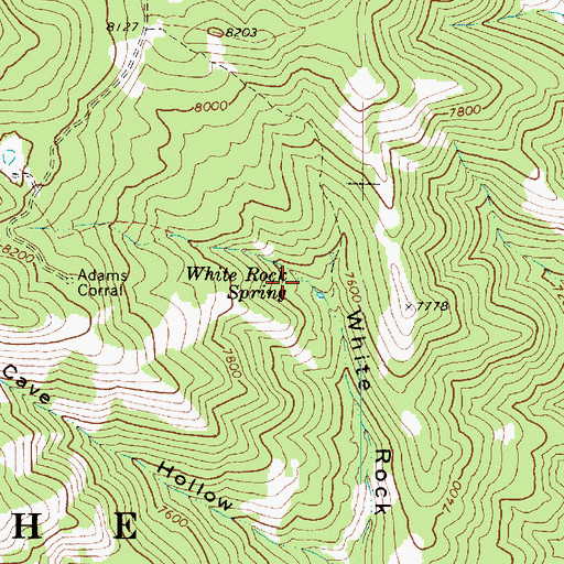 Topographic Map of White Rock Spring, UT