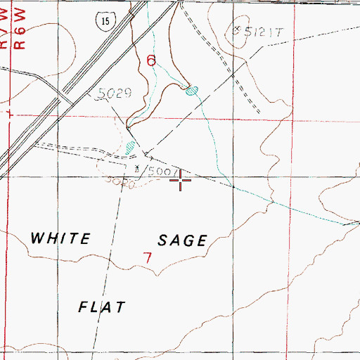 Topographic Map of White Sage Flat, UT