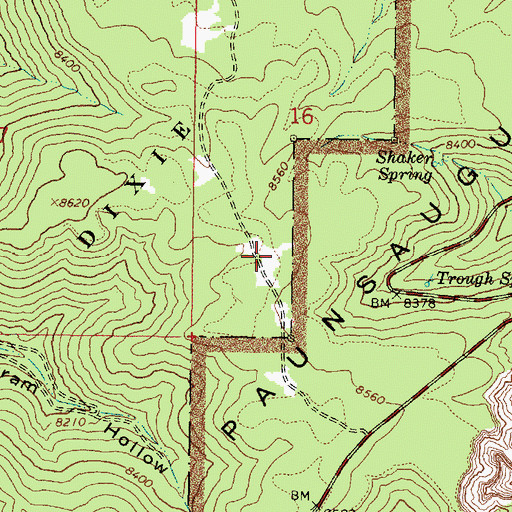 Topographic Map of Whiteman Bench, UT
