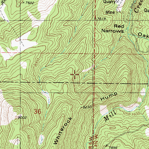 Topographic Map of Whiterock Hump, UT