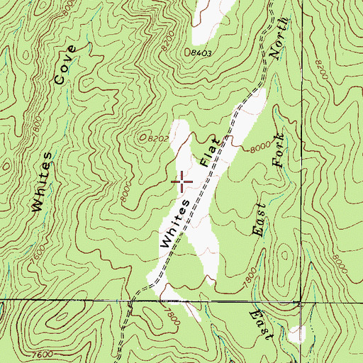 Topographic Map of Whites Flat, UT