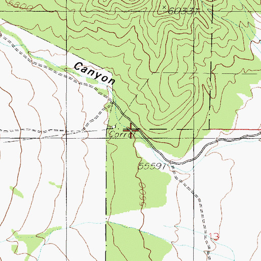 Topographic Map of Wide Canyon, UT