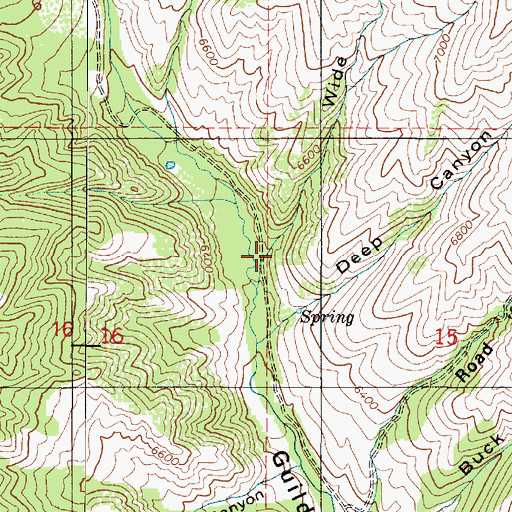 Topographic Map of Wide Canyon, UT