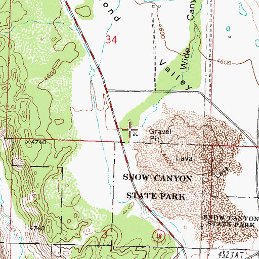 Topographic Map of Wide Canyon, UT