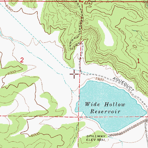 Topographic Map of Wide Hollow, UT