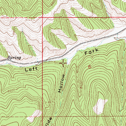 Topographic Map of Wide Hollow, UT