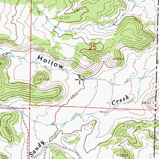 Topographic Map of Wide Hollow, UT
