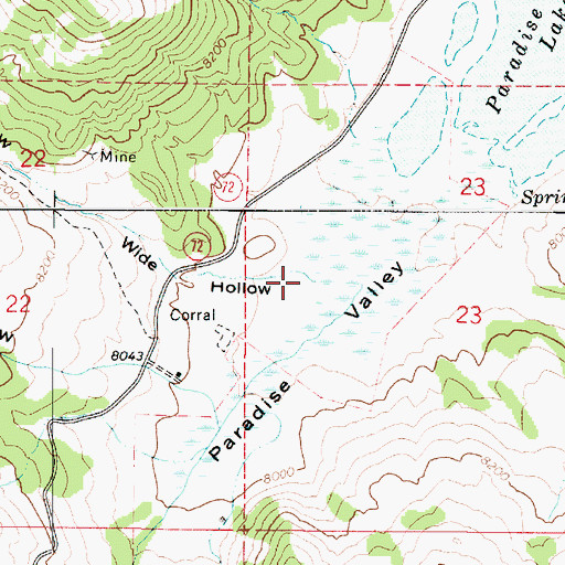 Topographic Map of Wide Hollow, UT