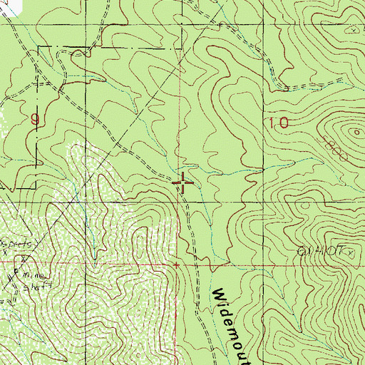 Topographic Map of Widemouth Canyon, UT