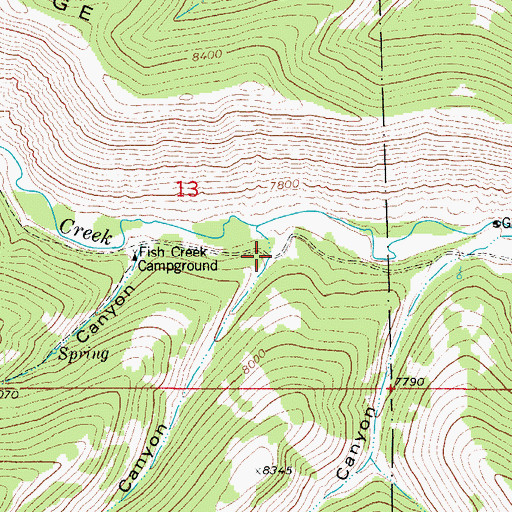 Topographic Map of Wife Canyon, UT