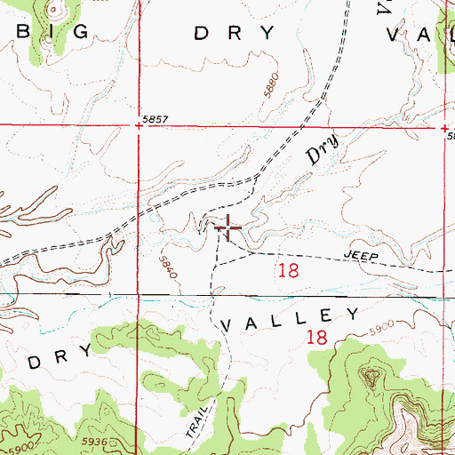 Topographic Map of Wiggler Wash, UT