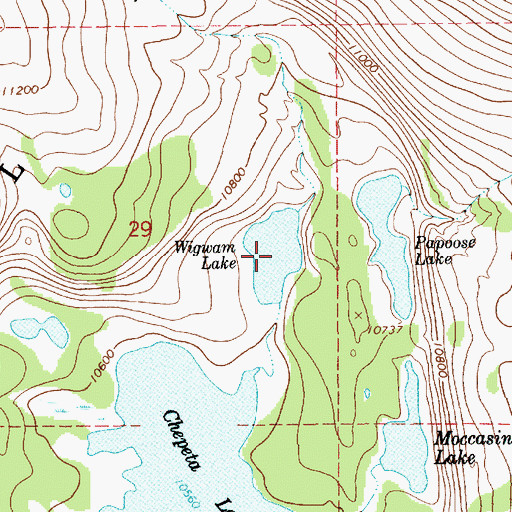 Topographic Map of Wigwam Lake, UT