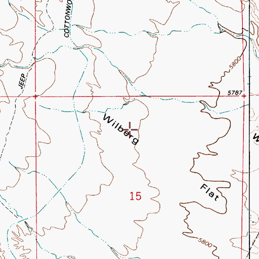 Topographic Map of Wilberg Flat, UT