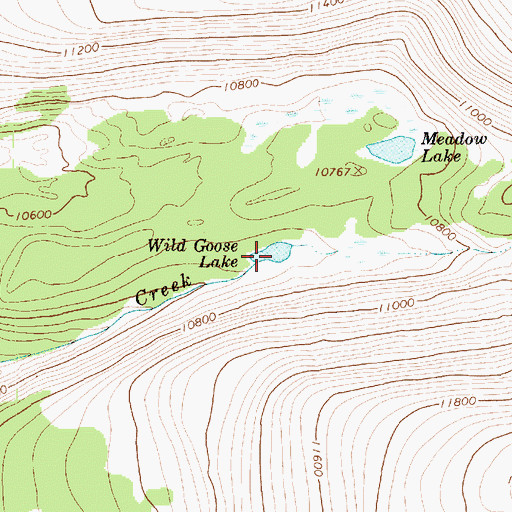 Topographic Map of Wild Goose Lake, UT