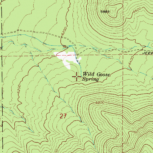 Topographic Map of Wild Goose Spring, UT
