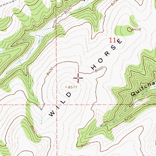 Topographic Map of Wild Horse Ridge, UT
