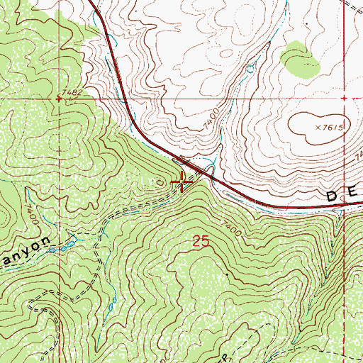 Topographic Map of Wildcat Canyon, UT