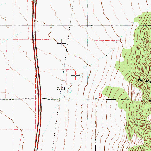 Topographic Map of Wildcat Gulch, UT