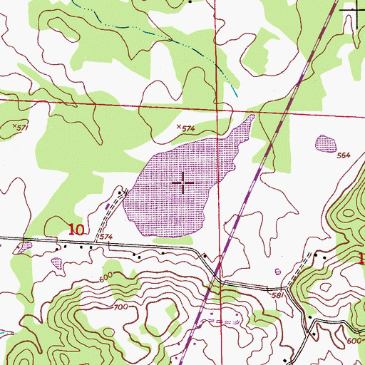 Topographic Map of Brooks Lake, AL
