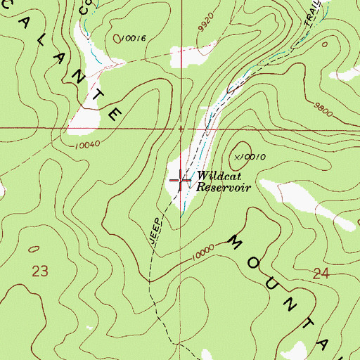 Topographic Map of Wildcat Reservoir, UT