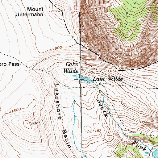 Topographic Map of Lake Wilde, UT