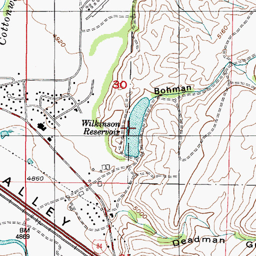 Topographic Map of Wilkinson Reservoir, UT