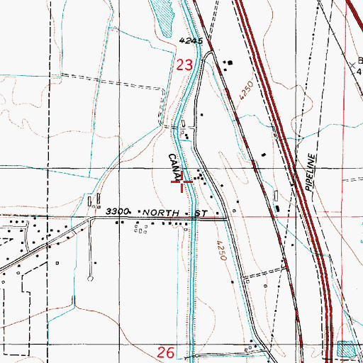 Topographic Map of Willard Canal, UT