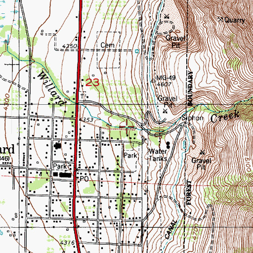 Topographic Map of Willard Canyon, UT